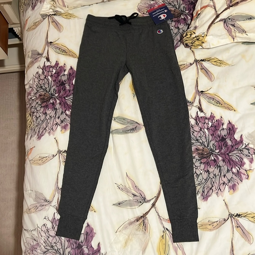NWT charcoal grey Champion loungewear, drawstring pants.
